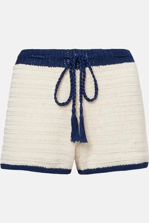 ANNA KOSTUROVA Seaside crochet cotton shorts