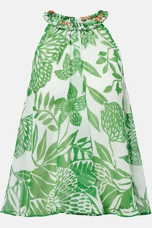 POUPETTE ST BARTH Cleo floral beaded cotton top