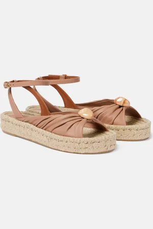 ZIMMERMANN Gleam leather espadrille sandals