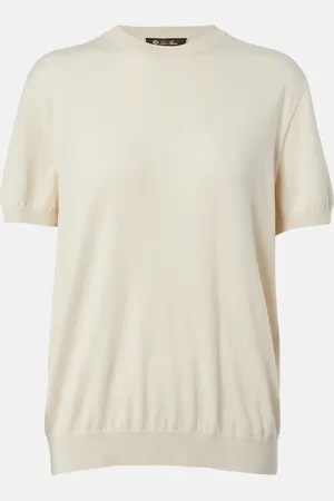Loro Piana Ice Wish knitted cotton top