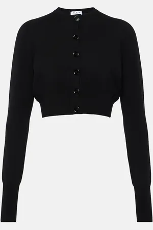 Alaïa AlaÃ¯a Cropped wool-blend cardigan