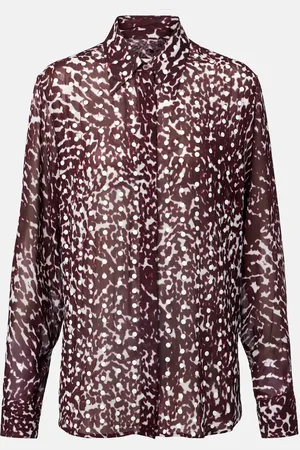 DRIES VAN NOTEN Semi-sheer zebra-print shirt