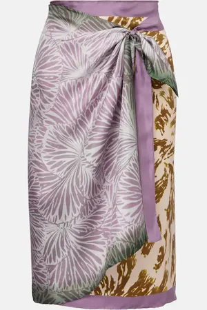 DRIES VAN NOTEN Scarfy printed wrap skirt