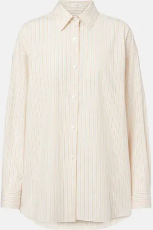 The Row Caster striped cotton poplin shirt
