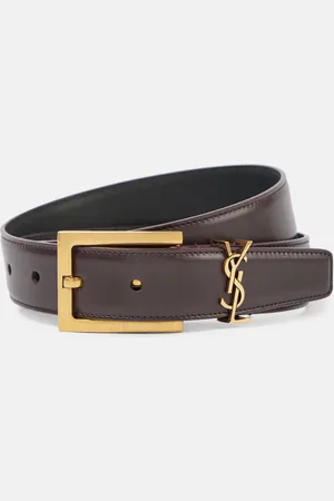 Saint Laurent Cassandre 30mm leather belt