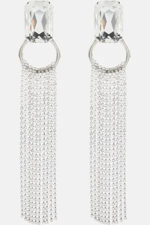Alessandra Rich Crystal-embellished drop earrings