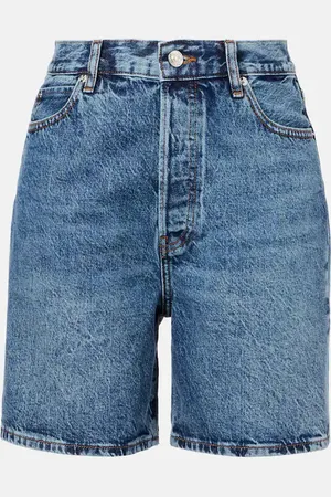 Frame High-rise denim shorts
