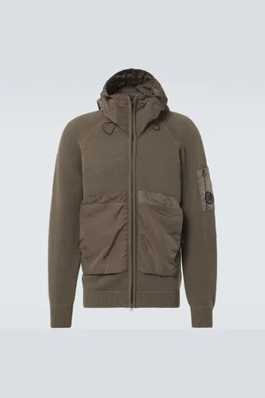 C.P. Company Lens wool-blend zip-up hoodie