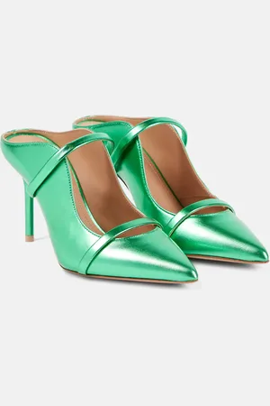 MALONE SOULIERS Maureen 85 metallic leather mules