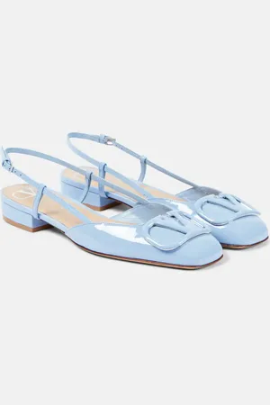 VALENTINO GARAVANI VLogo Signature leather slingback flats