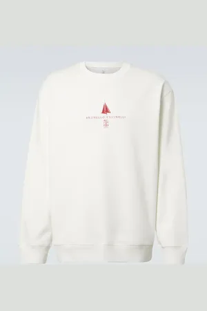 Brunello Cucinelli Logo cotton-blend jersey sweatshirt