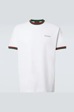 Gucci Webstripe logo cotton jersey T-shirt