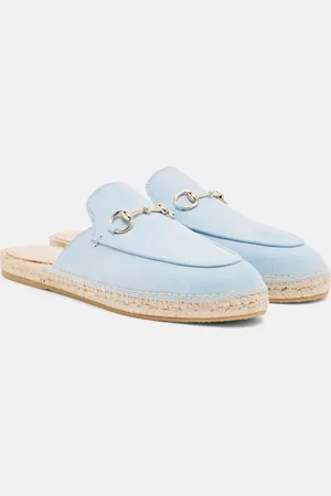 Gucci Horsebit suede espadrille mules