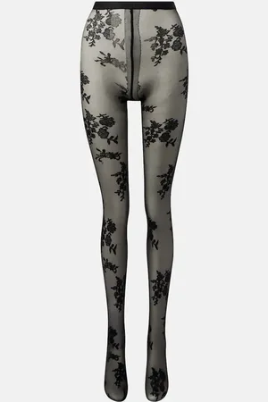 VALENTINO Floral lace tights