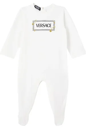 VERSACE Baby logo cotton-blend jersey onesie