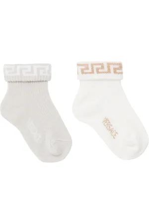 VERSACE Baby La Greca Set of 2 socks
