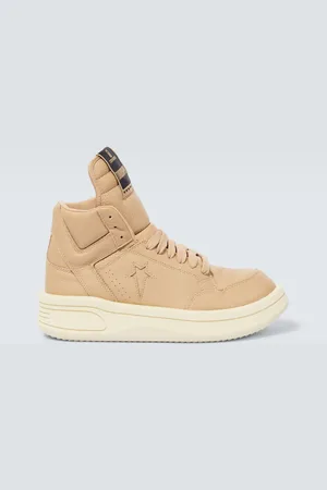 Rick Owens X Converse TURBOWPN leather high-top sneakers
