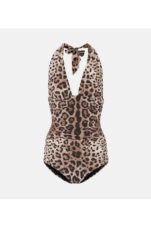 Dolce & Gabbana Leopard-printed one-piece swimsuit