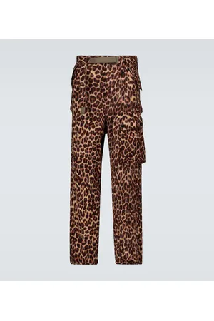 The latest collection of brown printed trousers for men | FASHIOLA.in