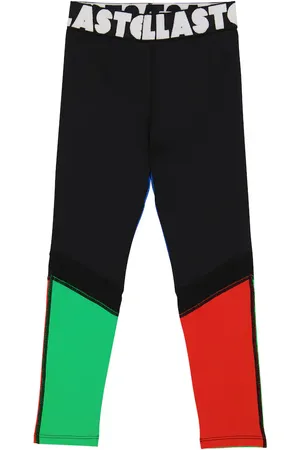 colour-block stretch-cotton leggings