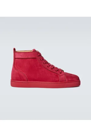 Christian Louboutin - Louis Orlato Spiked Suede High-Top Sneakers