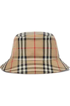 Shop Burberry Reversible Animal-Print & Check Bucket Hat