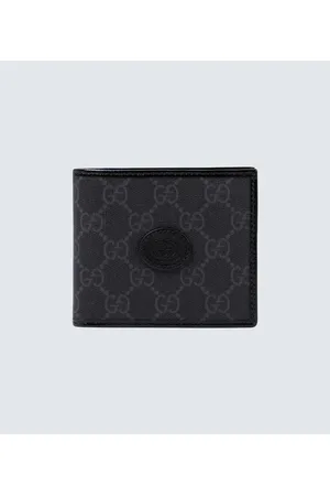 GG Logo Patch Supreme Card Holder in Black Gucci