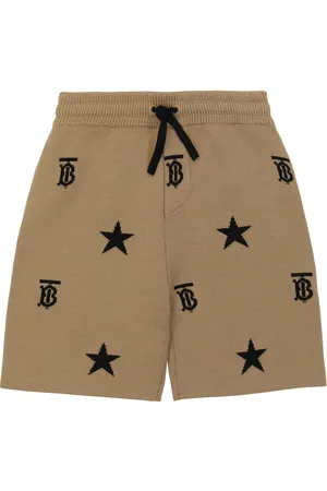 Burberry Kids Thomas Bear argyle-print Cotton Shorts - Farfetch