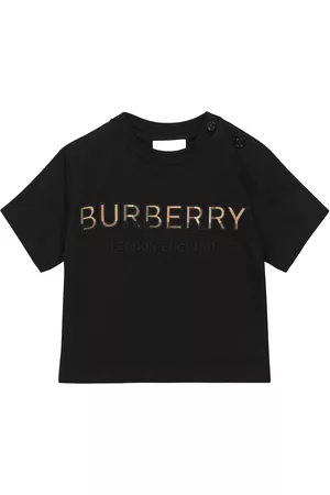 Burberry Baby logo-embroidered cotton T-shirt