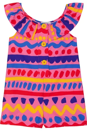 Stella McCartney Girls Jumpsuits - Printed ruffled cotton playsuit