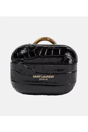 Saint Laurent Croc-effect leather AirPods Pro case