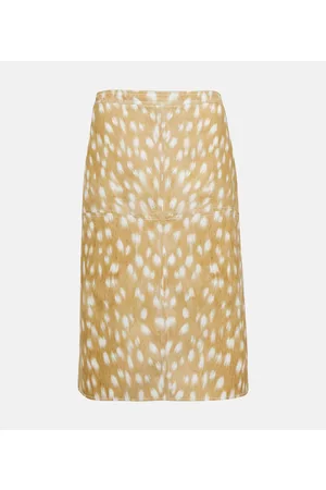 Burberry Women Printed Skirts - Printed silk midi skirt