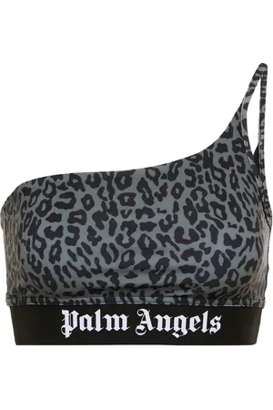 Palm Angels Black Single-Shoulder Bra