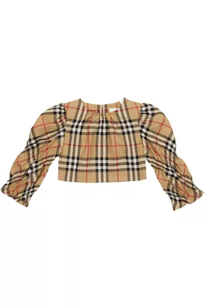 Burberry Baby Archive Check cotton-blend top