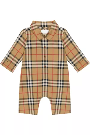 Burberry Rainwear - Baby Vintage Check cotton-blend playsuit