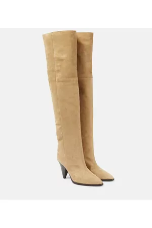 Isabel Marant Women High Leg Boots - Riria suede over-the-knee boots