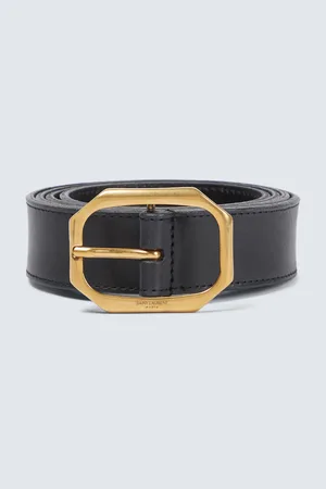 Cassandre belt with square buckle in smooth leather