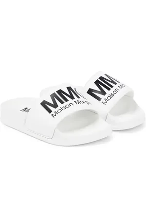 MM6 Maison Margiela Debossed Logo Slides Black