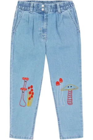 Embroidered Jeans in Blue - Kenzo Kids