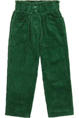 Corduroy Trousers in the color green for Girls on sale