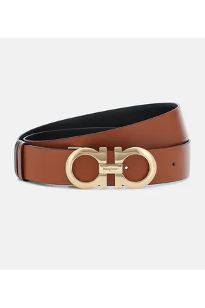 Salvatore Ferragamo Reversable Gancini Buckle Leather Belt