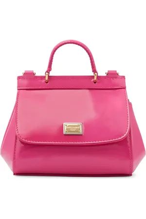 Dolce & Gabbana Small Sicily Handbag In Iguana Print Calfskin With Dg Logo  Crystals In Pink, ModeSens