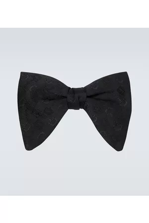 Gucci logo-plaque Silk Bow Tie - Black