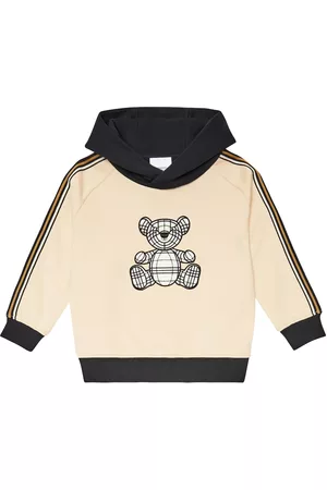 Burberry Boys Cotton Hoodies - Thomas Bear embroidered cotton hoodie