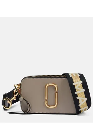 Marc Jacobs Snapshot Zebra Strap Color Block Leather Camera Bag In Dove  Multi/gold