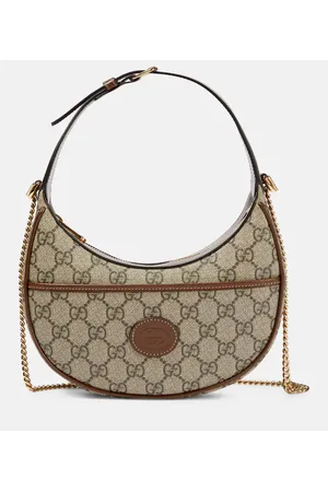 Gucci x Disney GG Supreme Shoulder Bag Brown Leather ref.501739