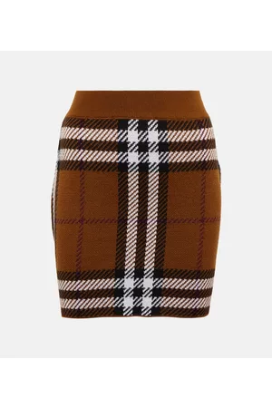 Burberry Checked jacquard wool miniskirt