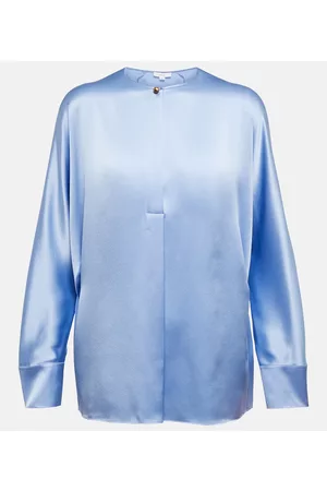 Vince Women Ethnic Blouses Halterneck - V-neck silk blouse