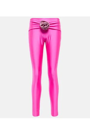 Buy Go Colors Women Solid Dusty Rose Slim Fit Shimmer Leggings Online