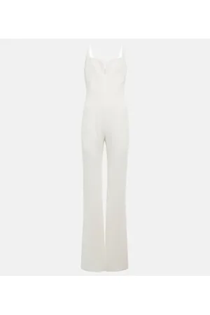 GALVAN Paneled crepe jumpsuit